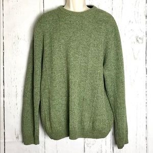 Chaps Men’s Long Sleeve Sweater Green Sz Lg